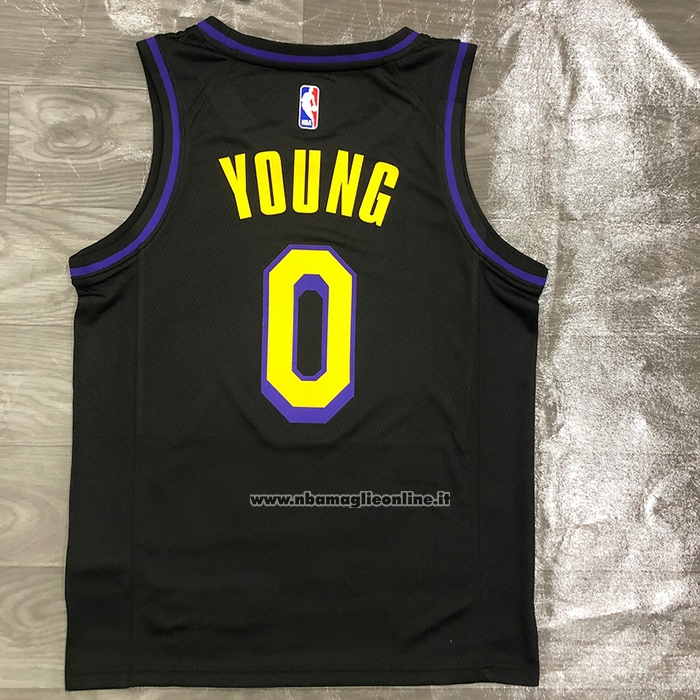 Maglia Los Angeles Lakers Nick Young #0 Citta 2019-20 Nero